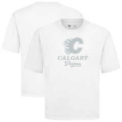 NHL White Calgary Flames Levelwear Shadow Surge Luxe Signature Knit T-Shirt