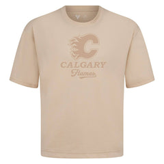 NHL Khaki Calgary Flames Levelwear Shadow Surge Luxe Signature Knit T-Shirt