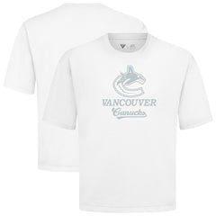 NHL White Vancouver Canucks Levelwear Shadow Surge Luxe Signature Knit T-Shirt