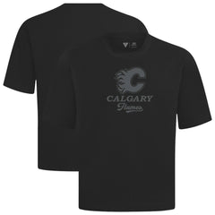 NHL Black Calgary Flames Levelwear Shadow Surge Luxe Signature Knit T-Shirt