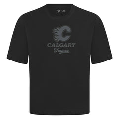 NHL Black Calgary Flames Levelwear Shadow Surge Luxe Signature Knit T-Shirt