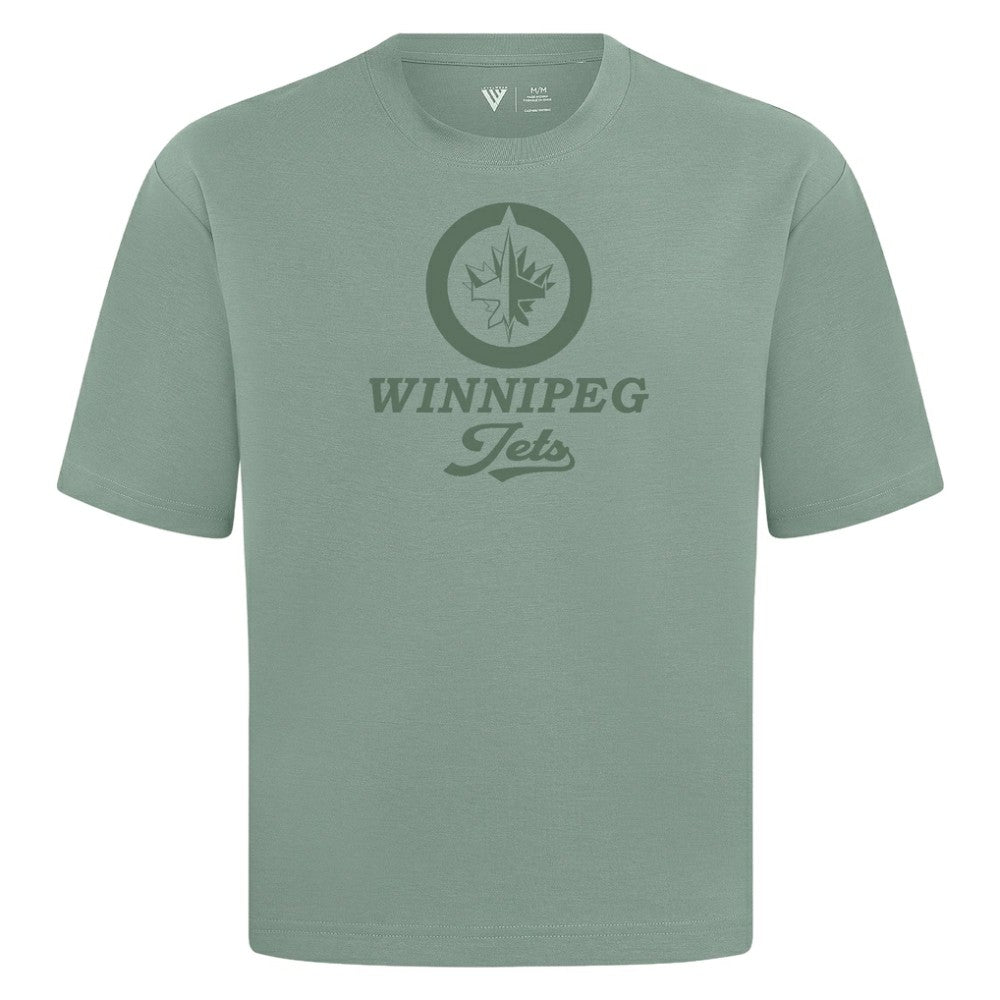 NHL Green Winnipeg Jets Levelwear Shadow Surge Luxe Signature Knit T-Shirt