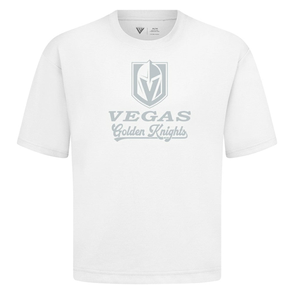 NHL White Vegas Golden Knights Levelwear Shadow Surge Luxe Signature Knit T-Shirt