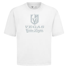 NHL White Vegas Golden Knights Levelwear Shadow Surge Luxe Signature Knit T-Shirt