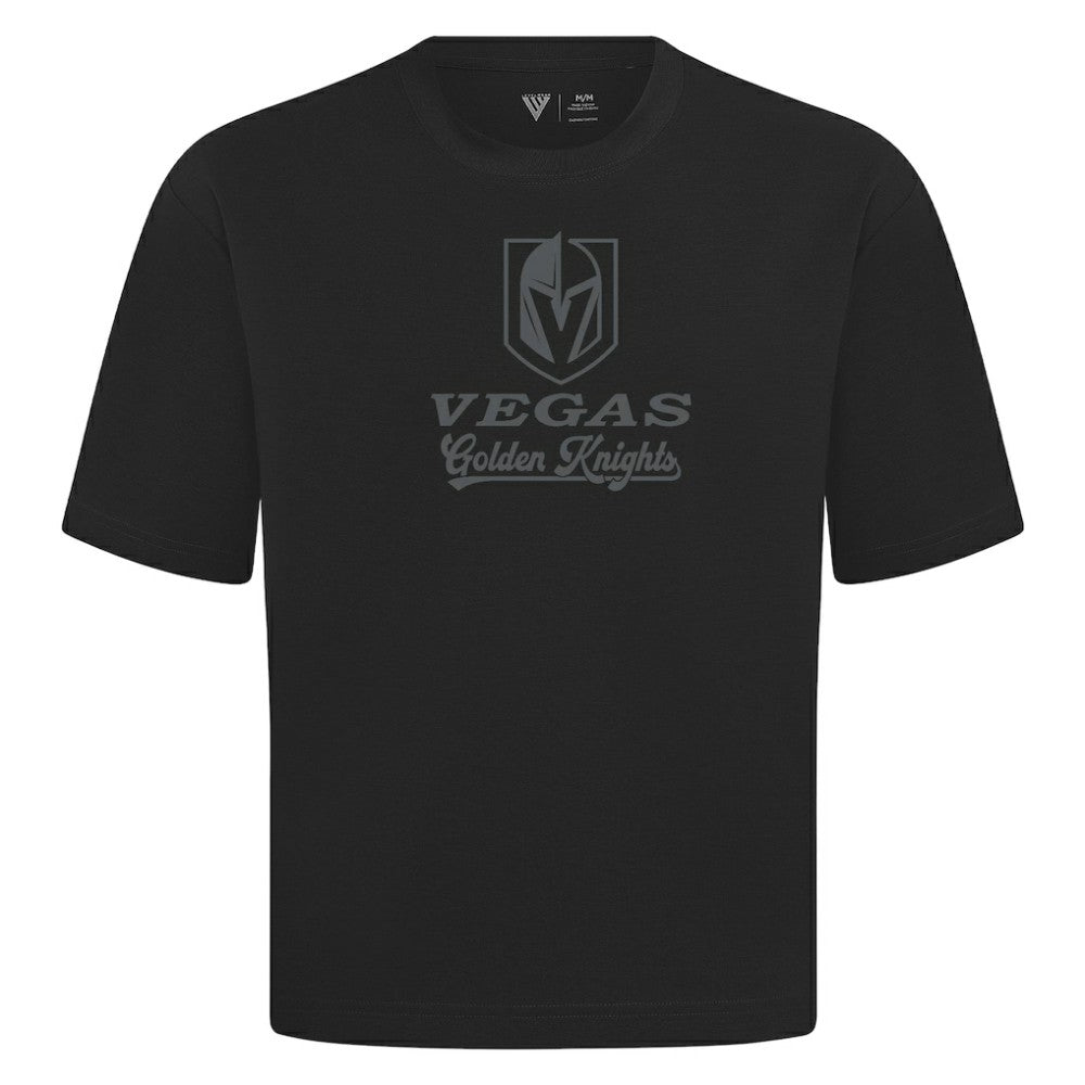 NHL Black Vegas Golden Knights Levelwear Shadow Surge Luxe Signature Knit T-Shirt