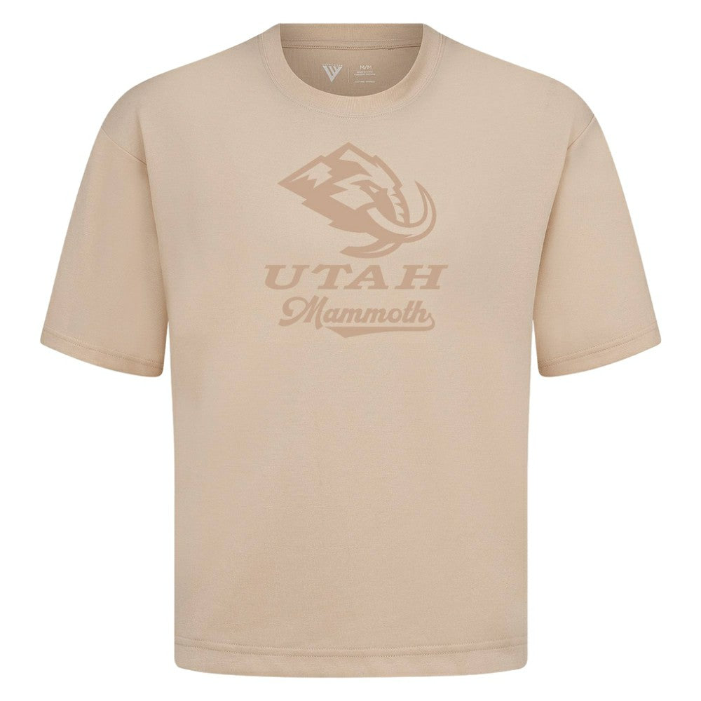 NHL Khaki Utah Mammoth Levelwear Shadow Surge Luxe Signature Knit T-Shirt