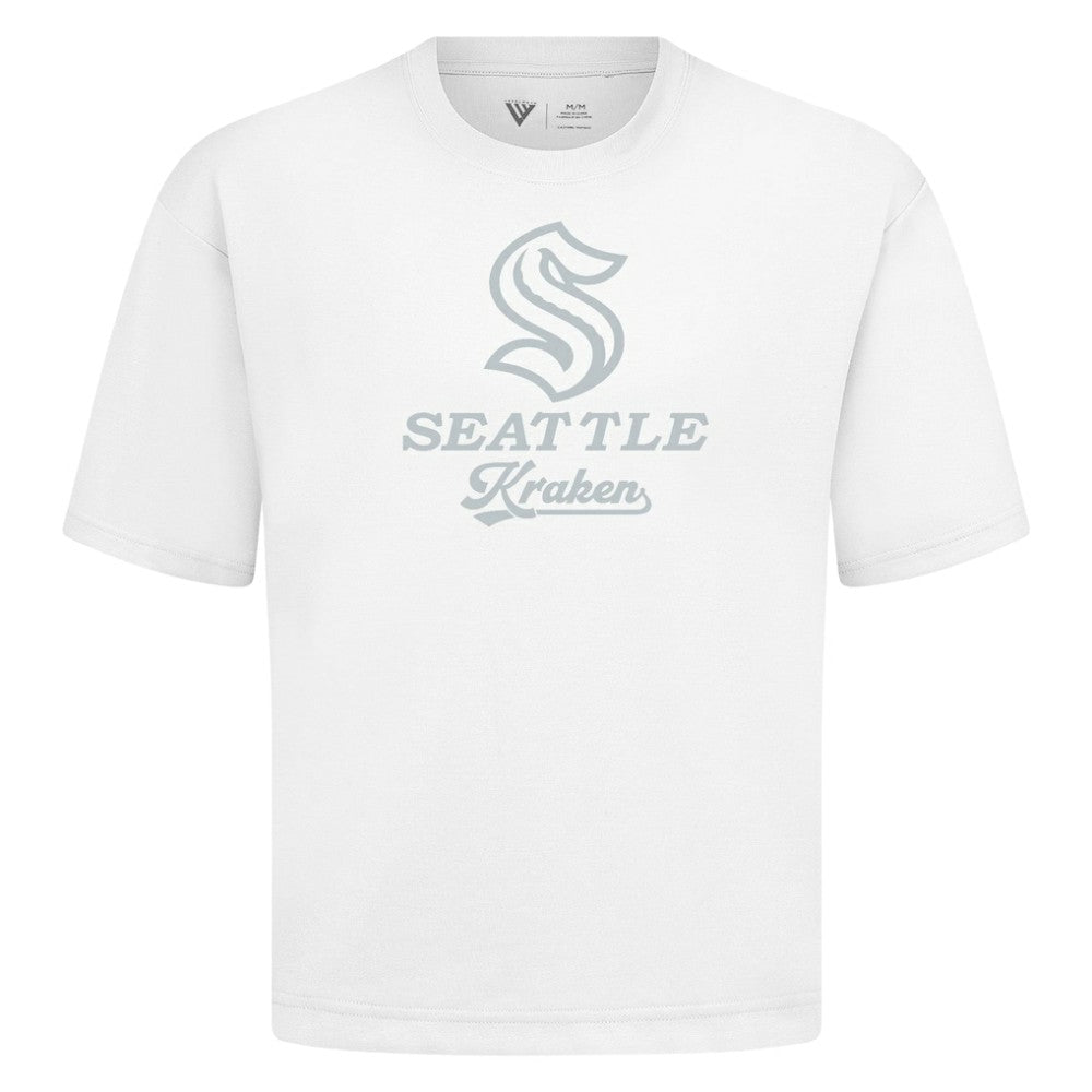 NHL White Seattle Kraken Levelwear Shadow Surge Luxe Signature Knit T-Shirt