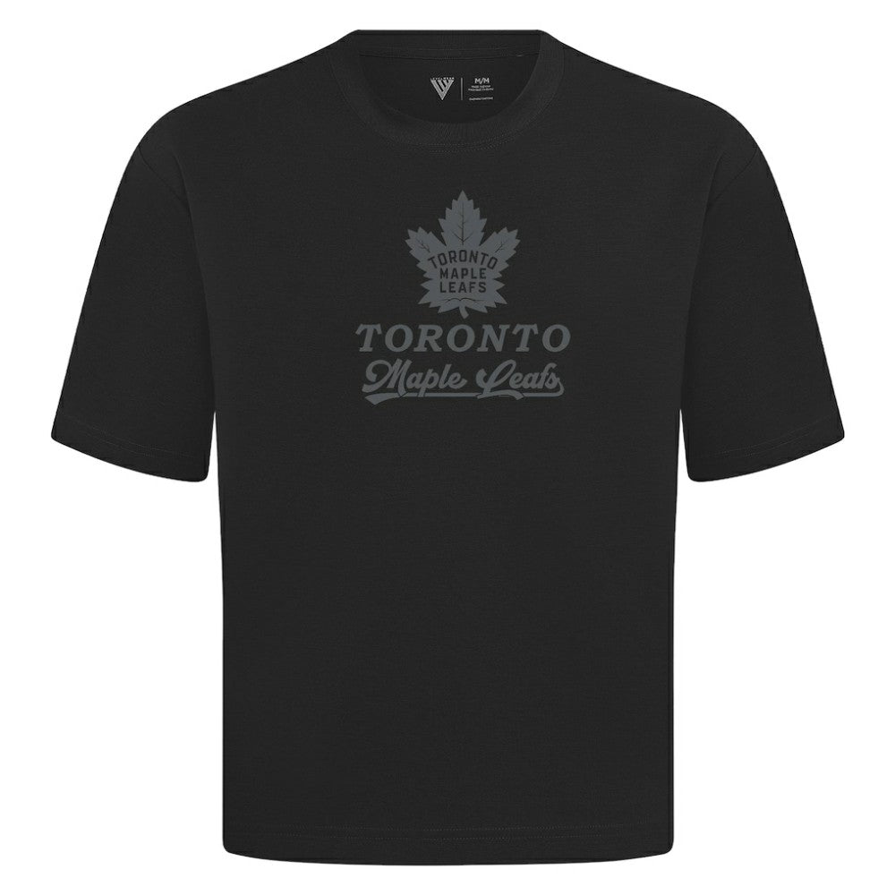 NHL Black Toronto Maple Leafs Levelwear Shadow Surge Luxe Signature Knit T-Shirt