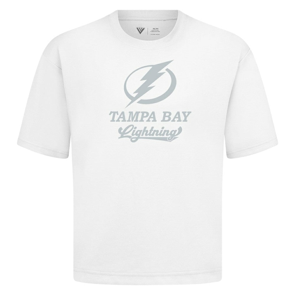 NHL White Tampa Bay Lightning Levelwear Shadow Surge Luxe Signature Knit T-Shirt