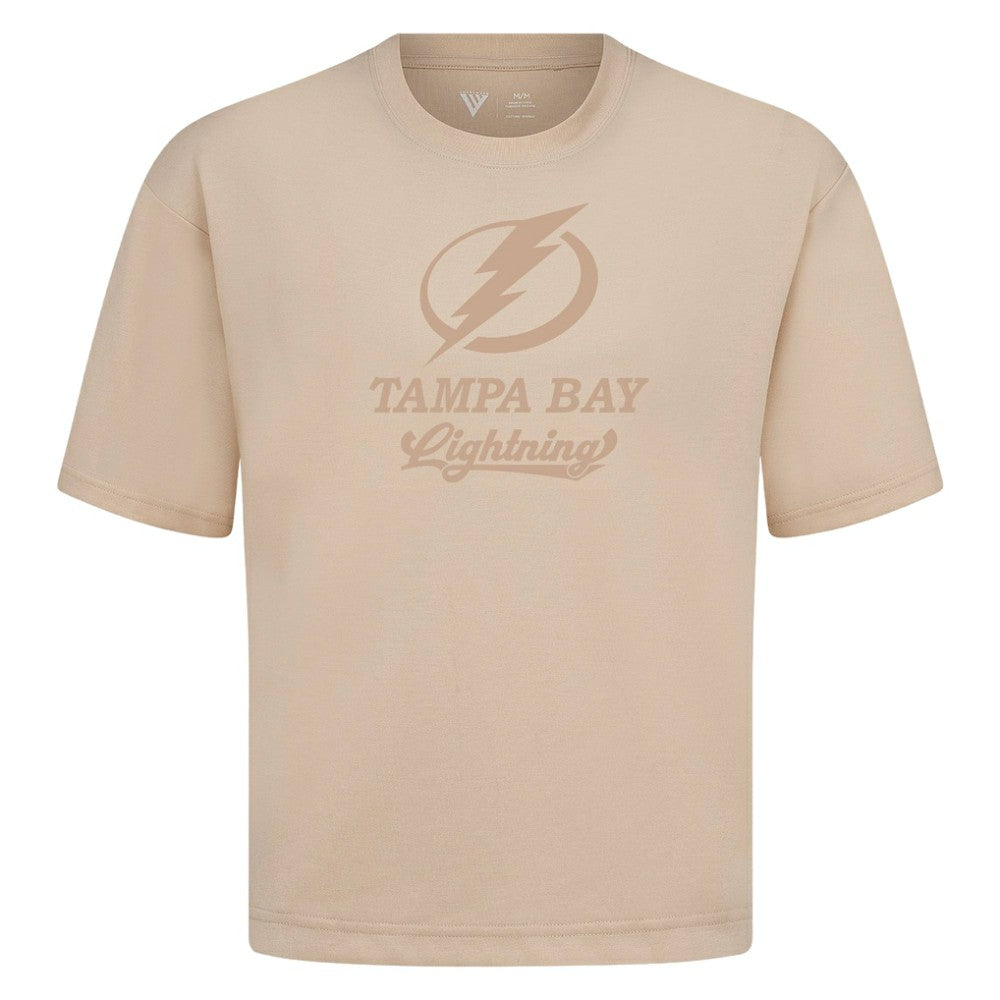 NHL Khaki Tampa Bay Lightning Levelwear Shadow Surge Luxe Signature Knit T-Shirt