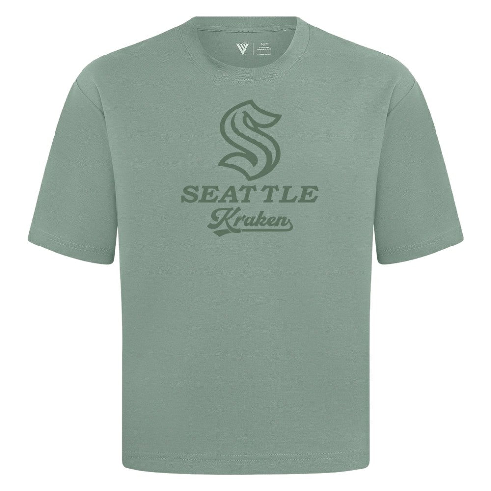 NHL Green Seattle Kraken Levelwear Shadow Surge Luxe Signature Knit T-Shirt