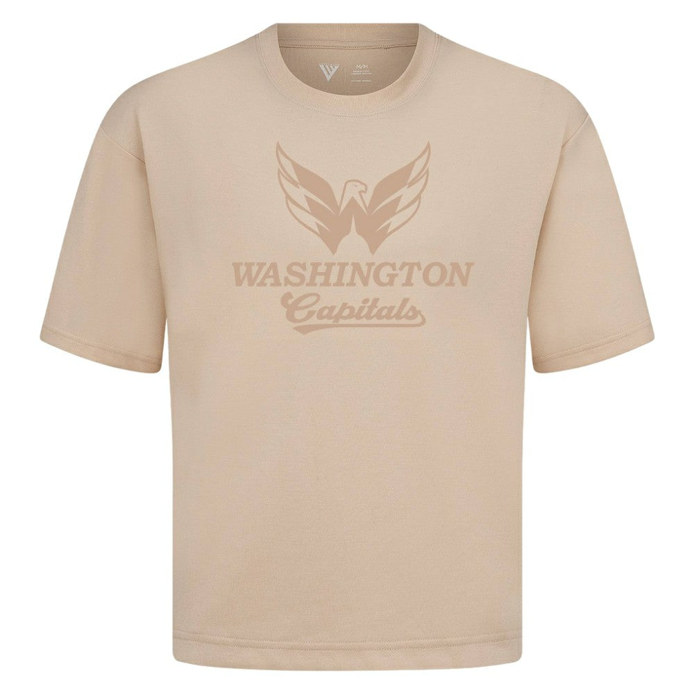 NHL Khaki Washington Capitals Levelwear Shadow Surge Luxe Signature Knit T-Shirt