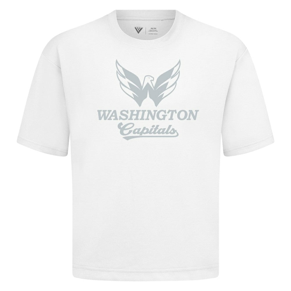 NHL White Washington Capitals Levelwear Shadow Surge Luxe Signature Knit T-Shirt