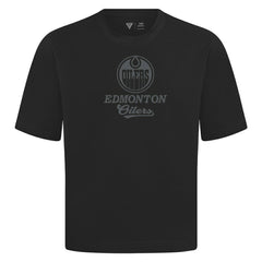 NHL Black Edmonton Oilers Levelwear Shadow Surge Luxe Signature Knit T-Shirt