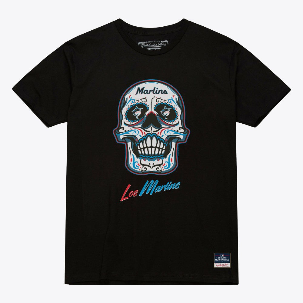 MLB Miami Marlins Mitchell & Ness Women's Sugar Skull Boxy T-Shirt