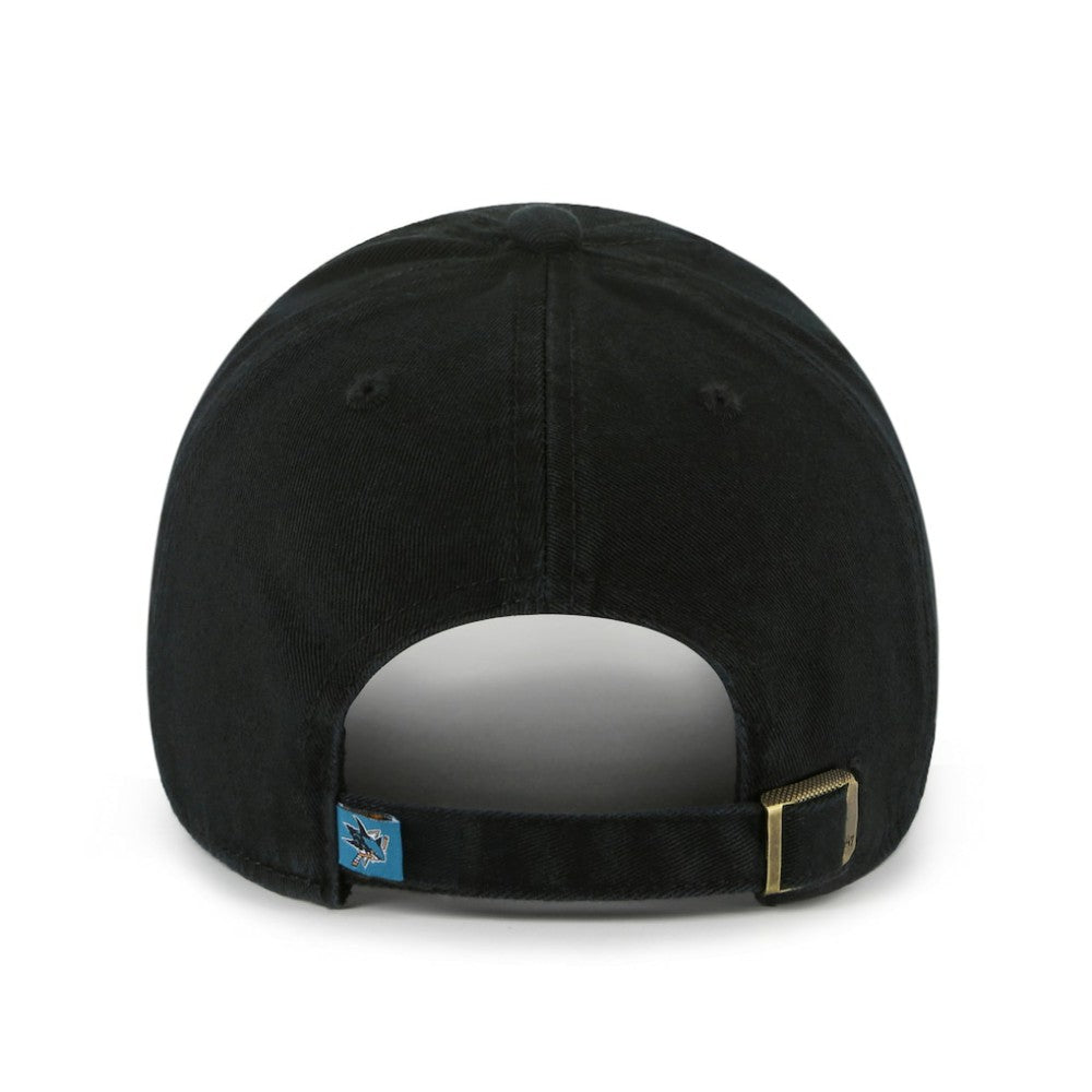 NHL Black San Jose Sharks '47 Logo Clean Up Adjustable Hat
