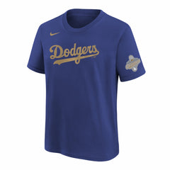 MLB Los Angeles Dodgers Nike Youth 2026 Gold Collection Wordmark T-Shirt