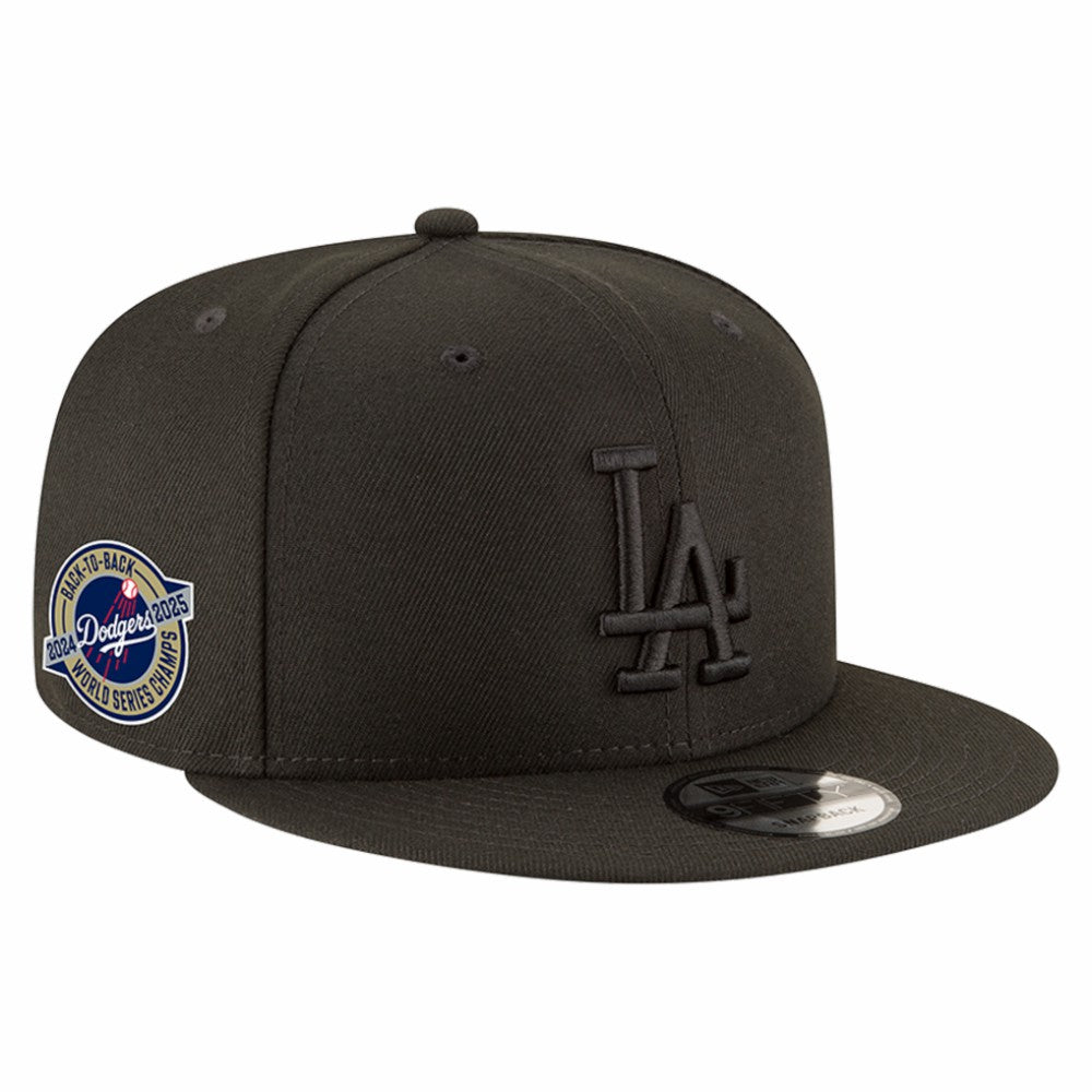 MLB Los Angeles Dodgers New Era 2024/25 Back-to-Back Champions Circle Side Patch 9FIFTY Snapback Hat
