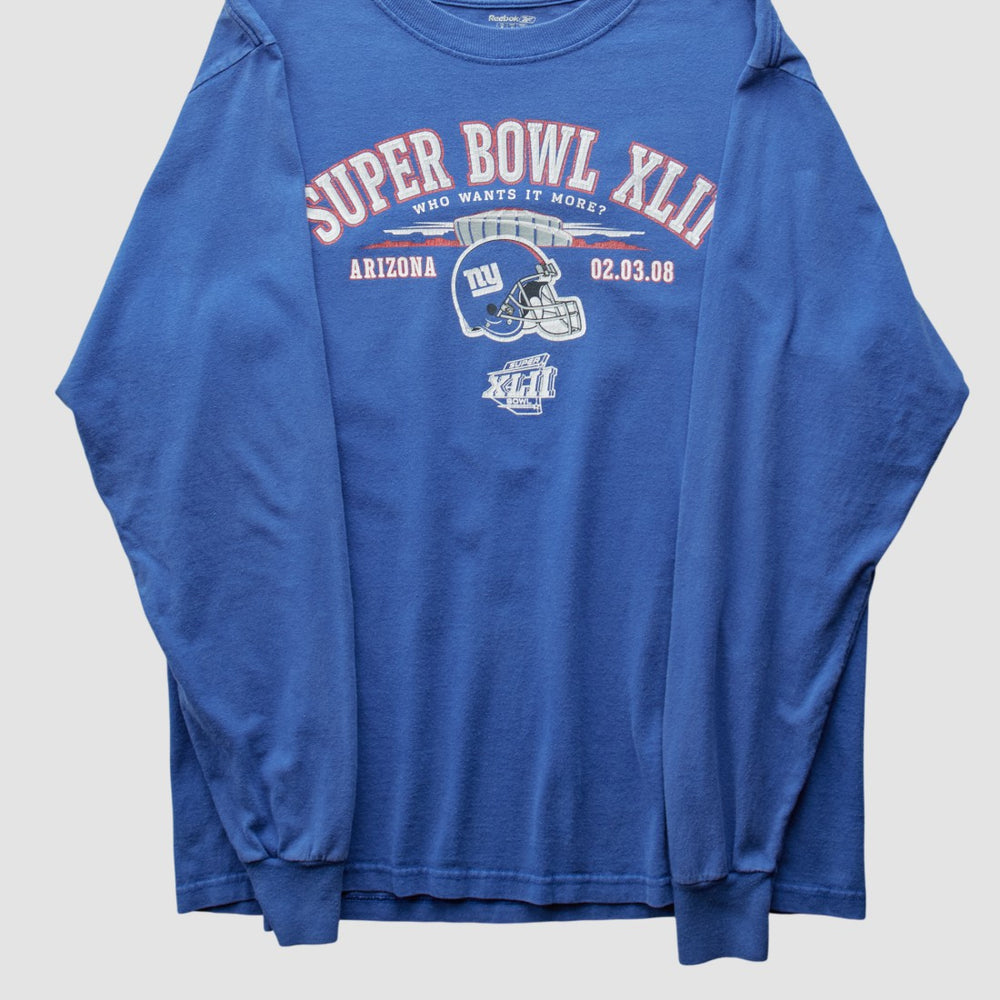 Reebok 2008 Long Sleeve T-shirt - New York Giants