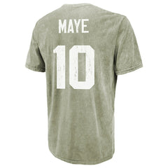 Drake Maye  Majestic Threads Mineral Wash Name & Number T-Shirt - New England Patriots