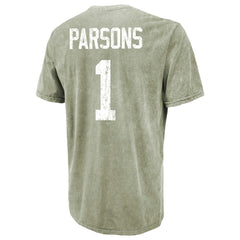 Micah Parsons  Majestic Threads Mineral Wash Name & Number T-Shirt - Green Bay Packers