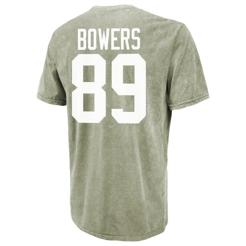 Brock Bowers  Majestic Threads Mineral Wash Name & Number T-Shirt - Las Vegas Raiders