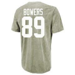 Brock Bowers  Majestic Threads Mineral Wash Name & Number T-Shirt - Las Vegas Raiders