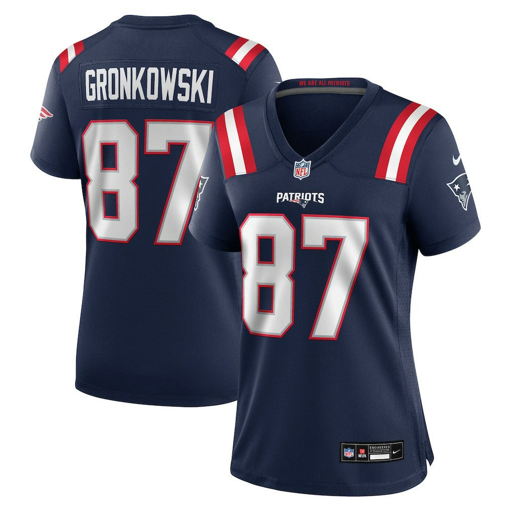 Rob Gronkowski  Women's Team Retired Player Game Jersey - New England Patriots