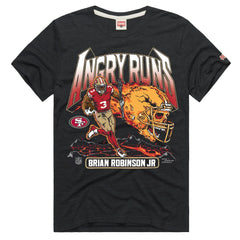 Brian Robinson Jr.  Homage Unisex Angry Runs Player Graphic Tri-Blend T-Shirt - San Francisco 49ers