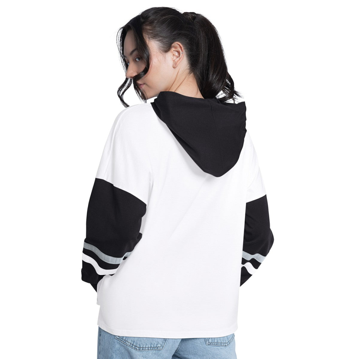 NBA San Antonio Spurs G-III 4Her by Carl Banks Women's Key Player Oversized Hooded Long Sleeve T-Shirt