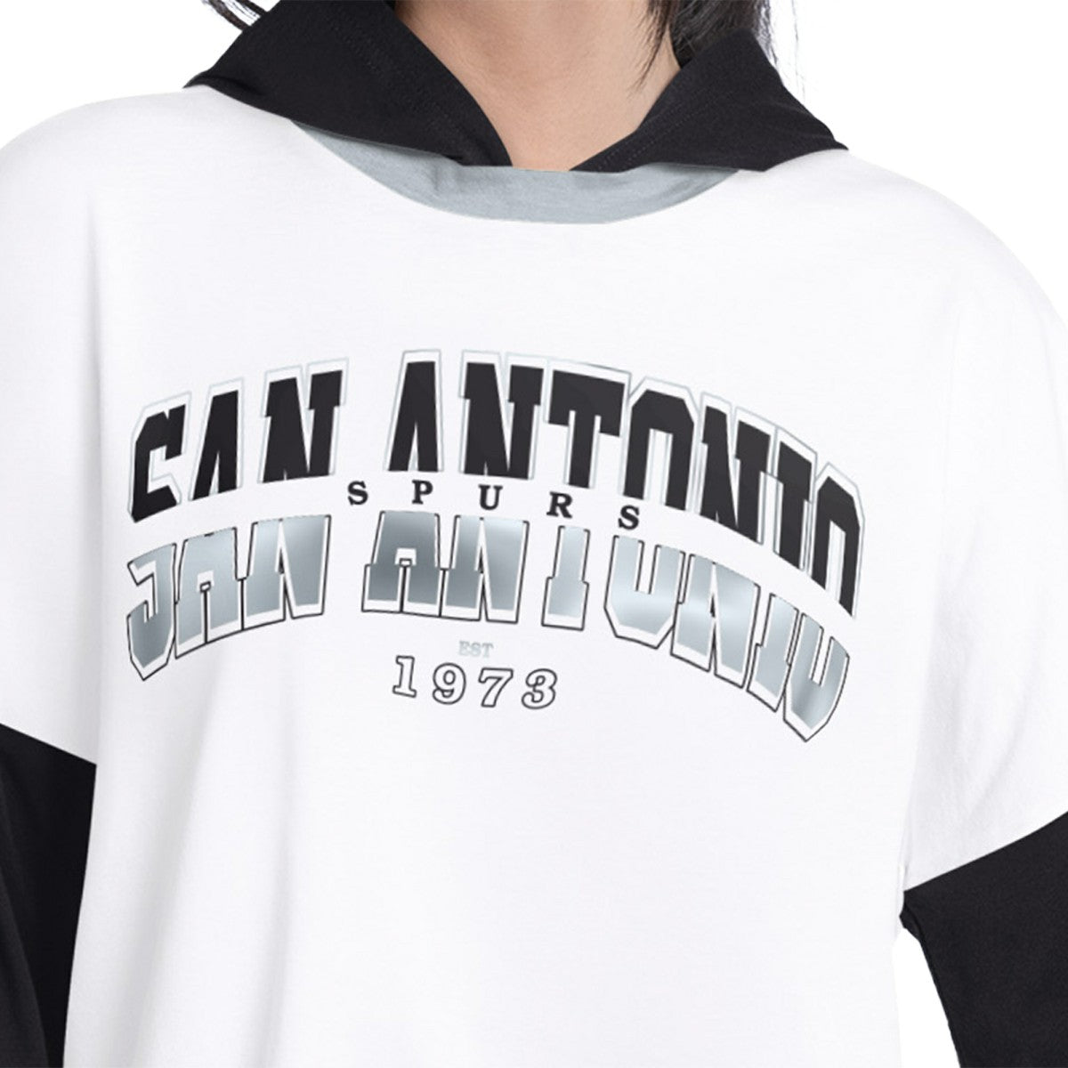 NBA San Antonio Spurs G-III 4Her by Carl Banks Women's Key Player Oversized Hooded Long Sleeve T-Shirt