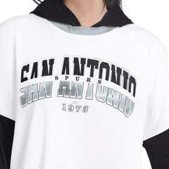 NBA San Antonio Spurs G-III 4Her by Carl Banks Women's Key Player Oversized Hooded Long Sleeve T-Shirt