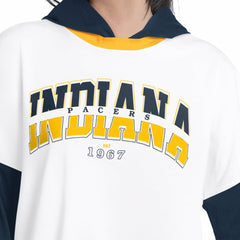 NBA Indiana Pacers G-III 4Her by Carl Banks Women's Key Player Oversized Hooded Long Sleeve T-Shirt