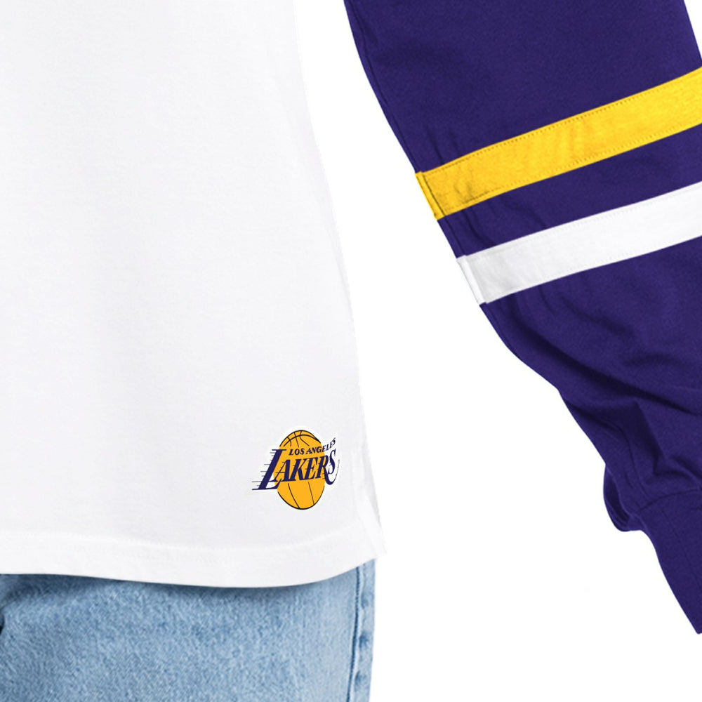NBA Los Angeles Lakers G-III 4Her by Carl Banks Women's Key Player Oversized Hooded Long Sleeve T-Shirt