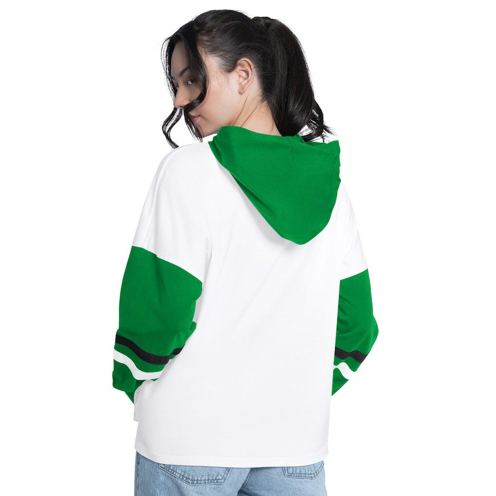 NBA Boston Celtics G-III 4Her by Carl Banks Women's Key Player Oversized Hooded Long Sleeve T-Shirt