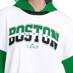 NBA Boston Celtics G-III 4Her by Carl Banks Women's Key Player Oversized Hooded Long Sleeve T-Shirt