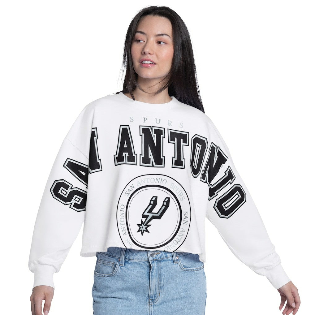 NBA San Antonio Spurs G-III 4Her by Carl Banks Women's Bleachers Cropped French Terry Sweatshirt