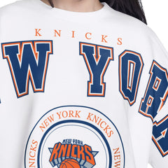 NBA New York Knicks G-III 4Her by Carl Banks Women's Bleachers Cropped French Terry Sweatshirt