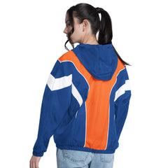 NBA New York Knicks G-III 4Her by Carl Banks Women's Quarterback Lightweight Oversized Full-Zip Jacket