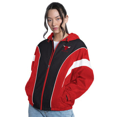NBA Chicago Bulls G-III 4Her by Carl Banks Women's Quarterback Lightweight Oversized Full-Zip Jacket