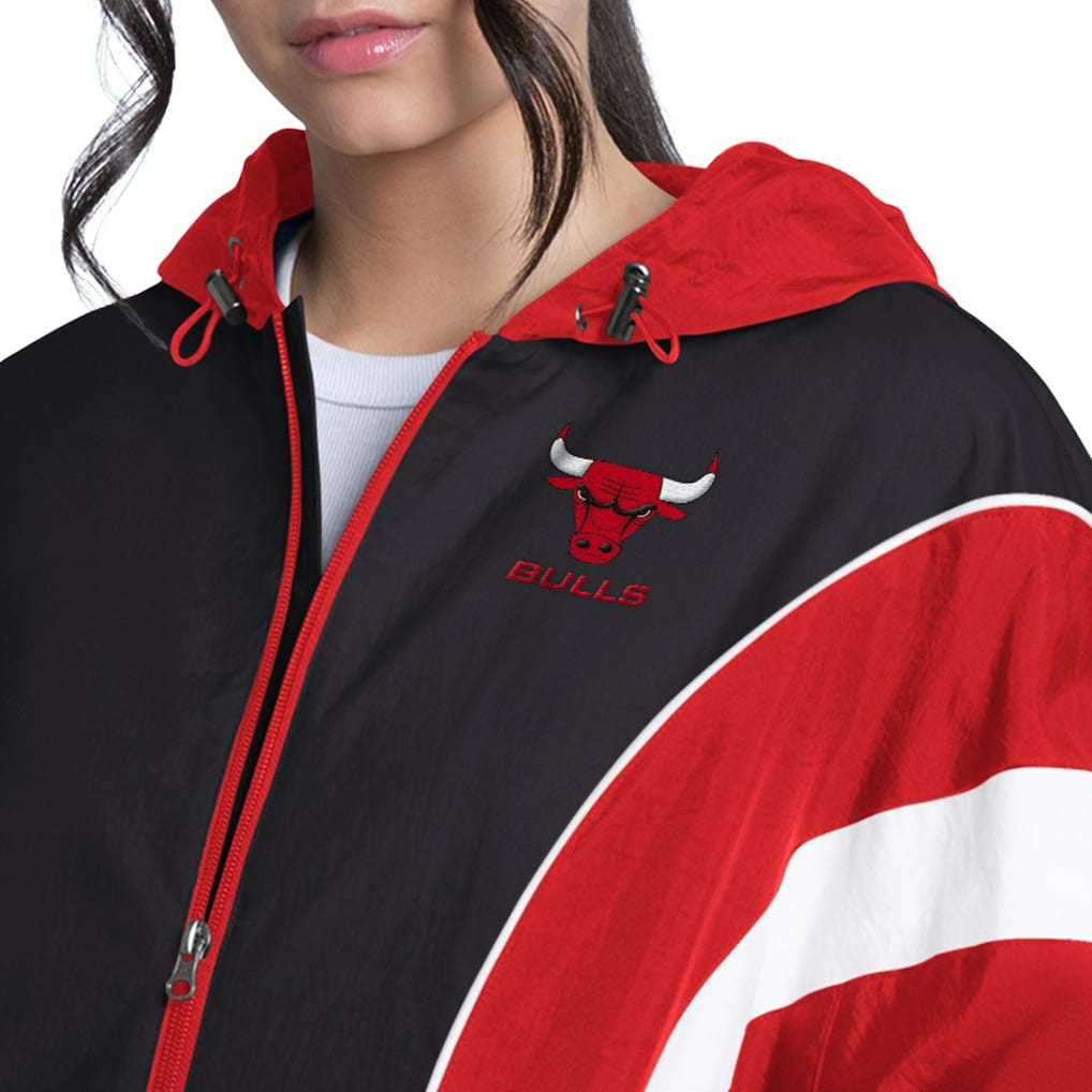 NBA Chicago Bulls G-III 4Her by Carl Banks Women's Quarterback Lightweight Oversized Full-Zip Jacket