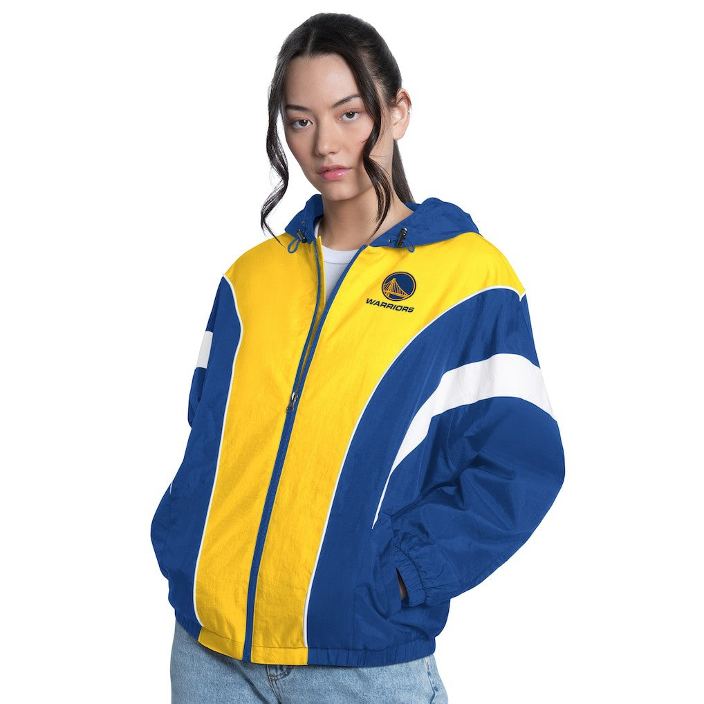 NBA Golden State Warriors G-III 4Her by Carl Banks Women's Quarterback Lightweight Oversized Full-Zip Jacket sale