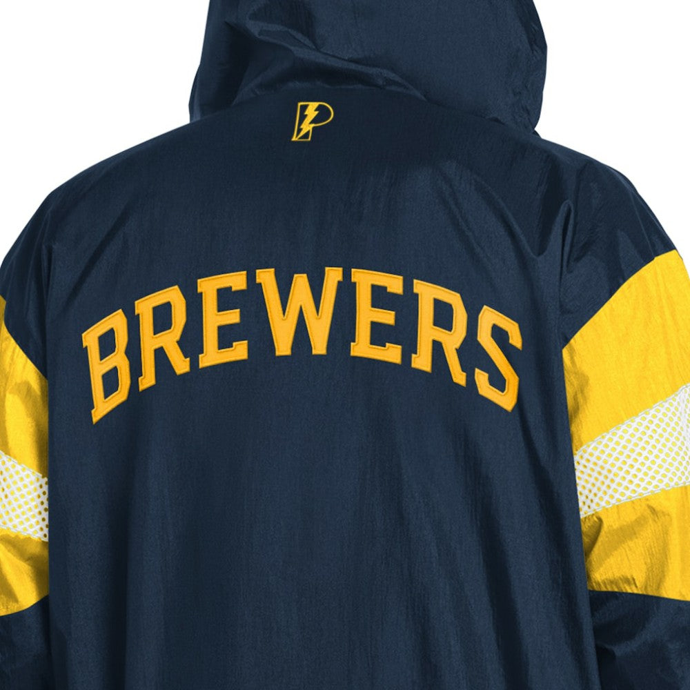 MLB Milwaukee Brewers Pro Player Legacy Lightweight Full-Zip Hooded Jacket