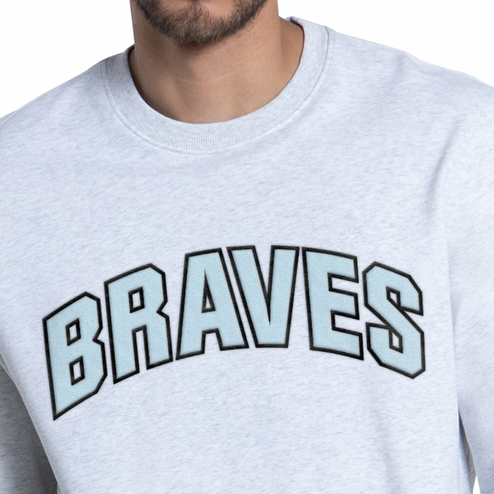 MLB Atlanta Braves Starter Face of Ice Blue French Terry Sweatshirt