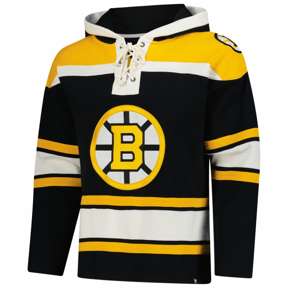 NHL Black Boston Bruins '47 Superior Lacer Hoodie