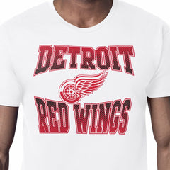 NHL White Detroit Red Wings Starter Comic Style Team Graphic T-Shirt