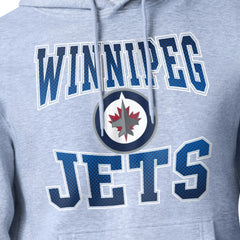 NHL Gray Winnipeg Jets Starter Comic Style Team Graphic Hoodie