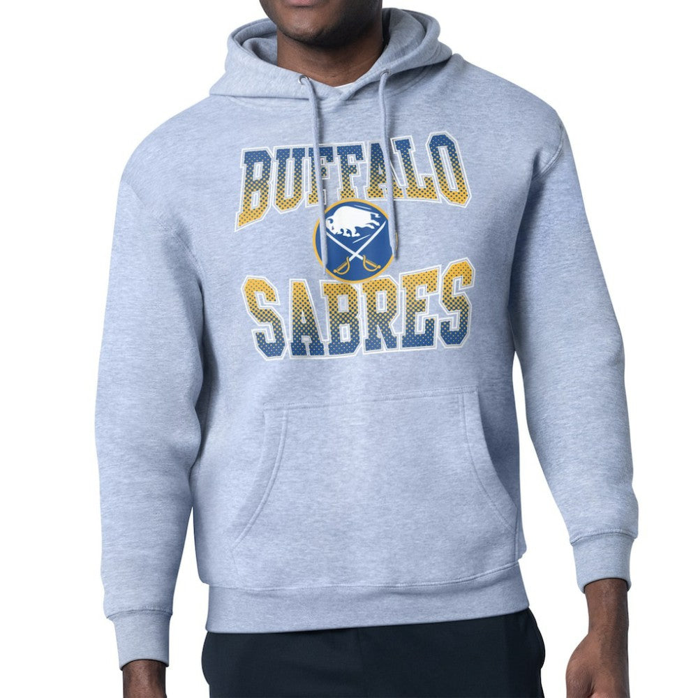 NHL Gray Buffalo Sabres Starter Comic Style Team Graphic Hoodie