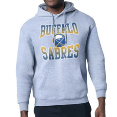 NHL Gray Buffalo Sabres Starter Comic Style Team Graphic Hoodie
