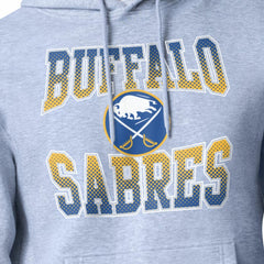 NHL Gray Buffalo Sabres Starter Comic Style Team Graphic Hoodie